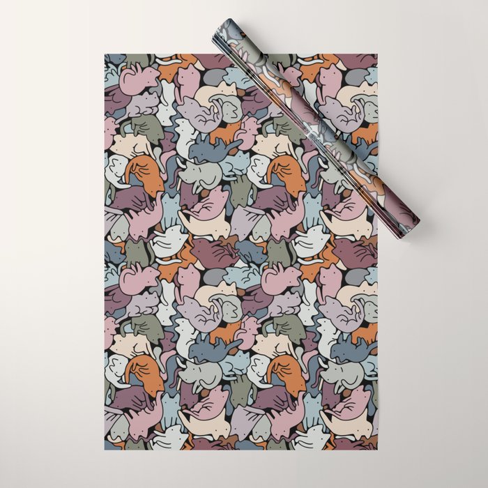 Essential cats pattern Wrapping Paper Gallery Image 1