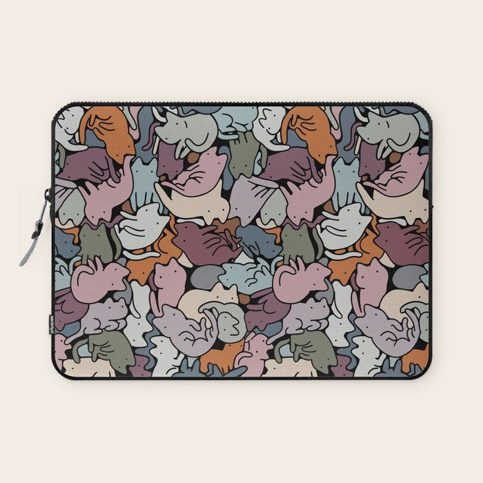 Essential cats pattern Laptop Sleeve Gallery Image 1