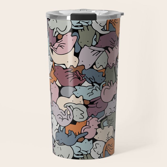 Essential cats pattern Travel Mug Gallery Image 1