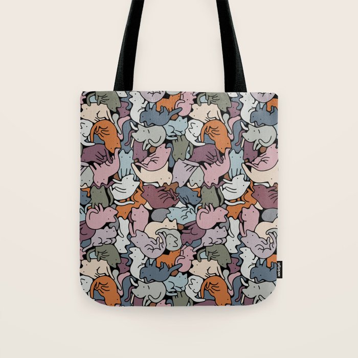 Essential cats pattern Tote Bag Gallery Image 1