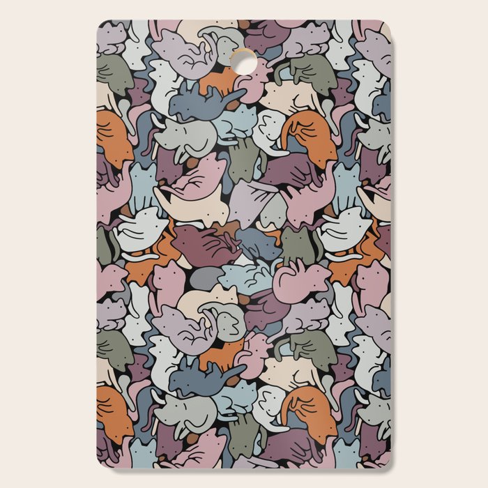 Essential cats pattern Cutting Board Gallery Image 1