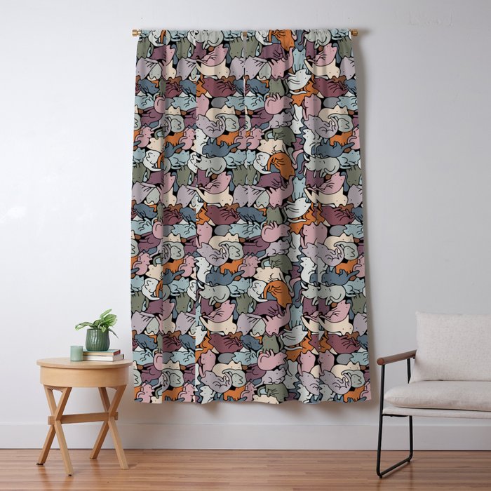 Essential cats pattern Window Curtain Gallery Image 5