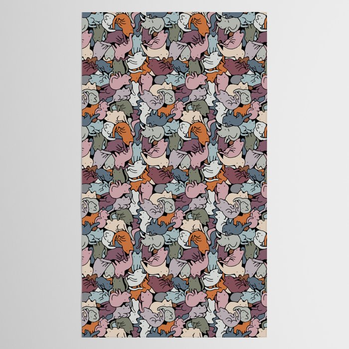 Essential cats pattern Tablecloth Gallery Image 2