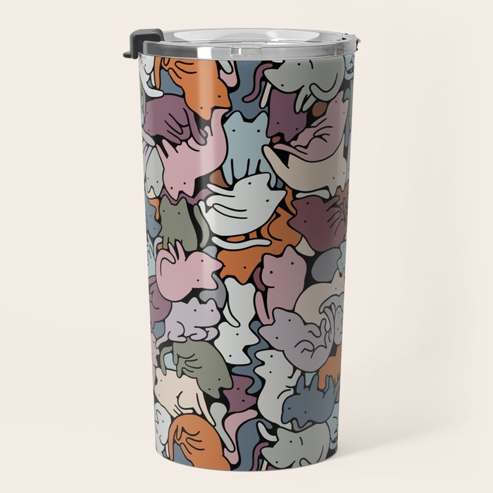 Essential cats pattern Travel Mug Gallery Image 3