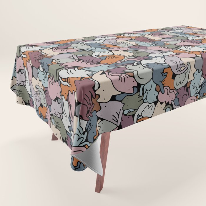 Essential cats pattern Tablecloth Gallery Image 1