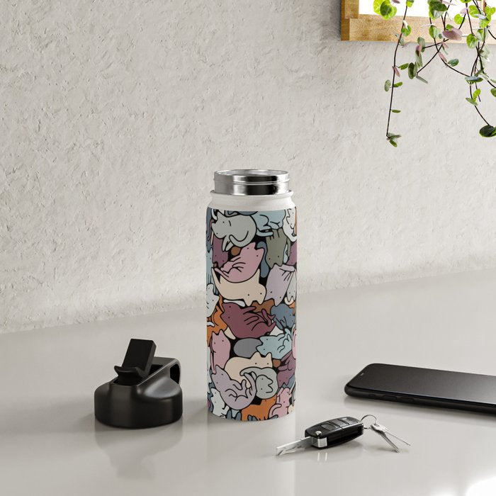 Essential cats pattern Water Bottle Gallery Image 4