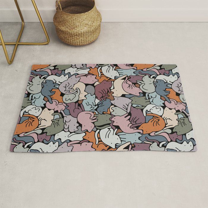 Essential cats pattern Rug Gallery Image 1