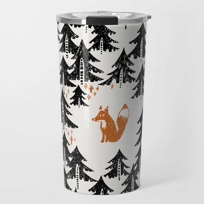 Black Forest fox and hare Travel Mug Gallery Image 1