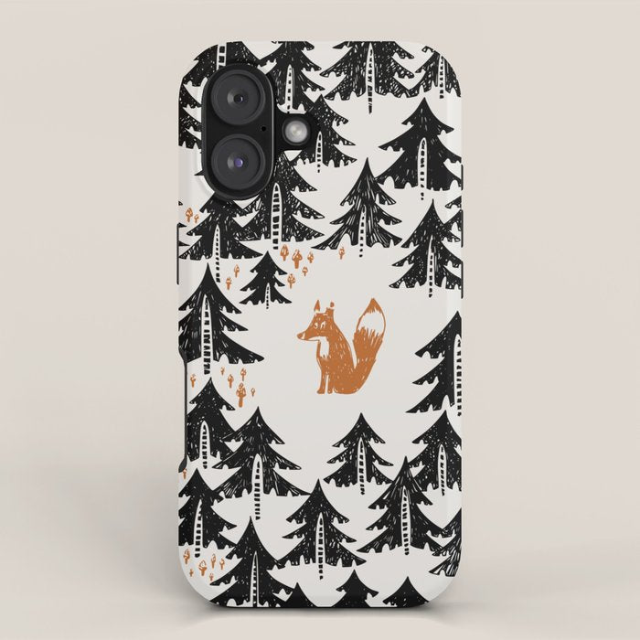 Black Forest fox and hare iPhone Case Gallery Image 1
