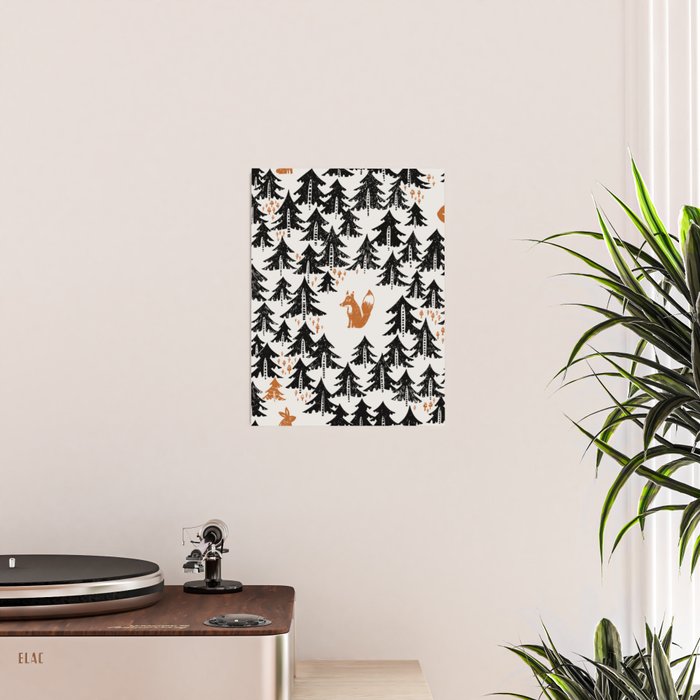Black Forest fox and hare Poster Gallery Image 2