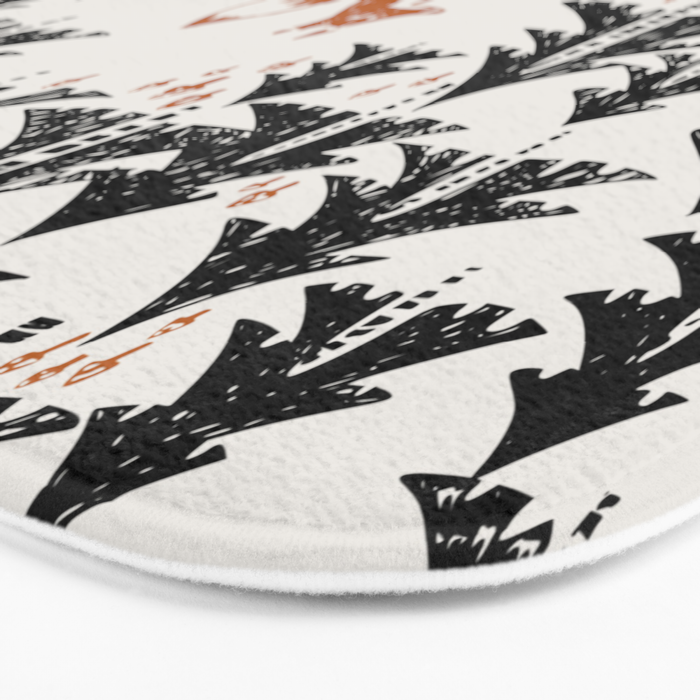 Black Forest fox and hare Bath Mat Gallery Image 3