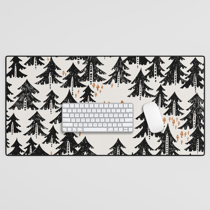 Black Forest fox and hare Desk Mat Gallery Image 1