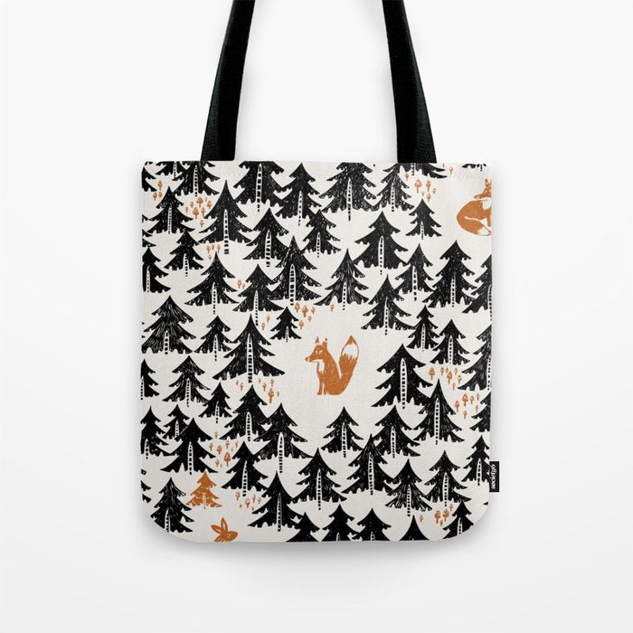 Black Forest fox and hare Tote Bag Gallery Image 1
