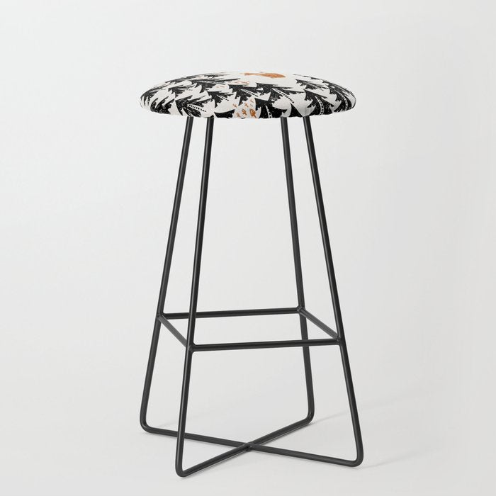 Black Forest fox and hare Stool Gallery Image 1