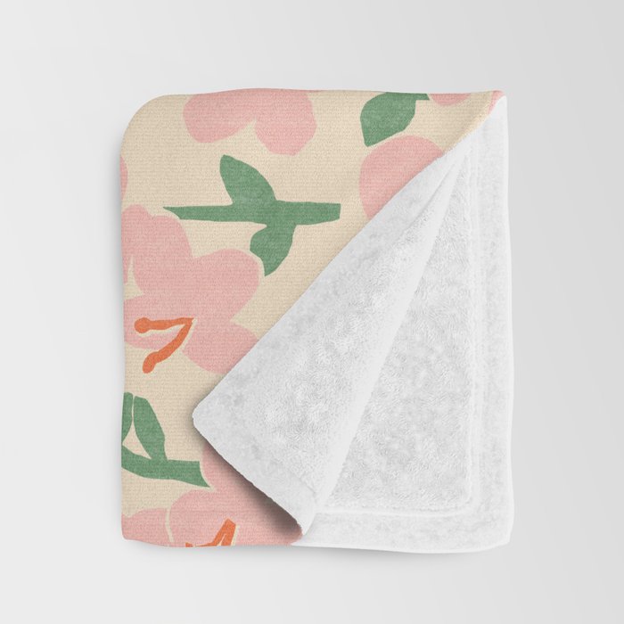 Pink Flowers Throw Blanket Gallery Image 3