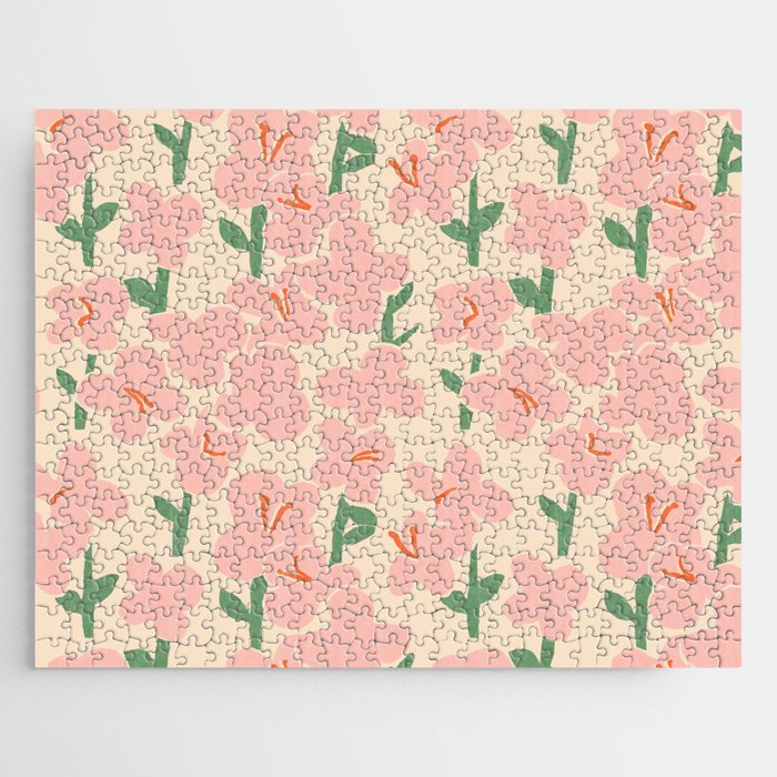 Pink Flowers Jigsaw Puzzle Gallery Image 1