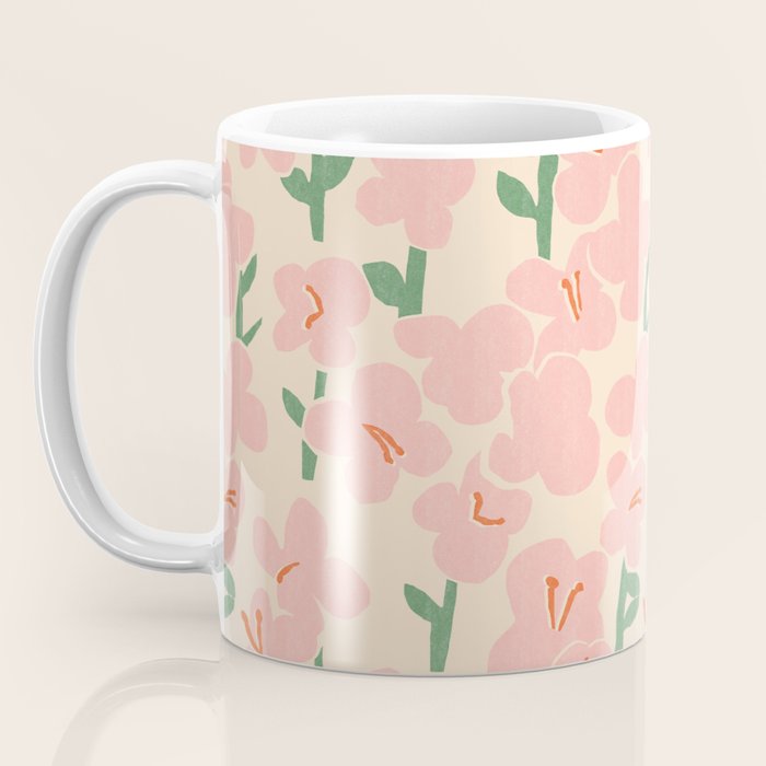 Pink Flowers Coffee Mug Gallery Image 3