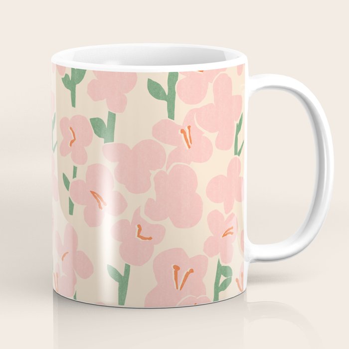 Pink Flowers Coffee Mug Gallery Image 1
