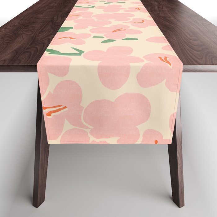 Pink Flowers Table Runner Gallery Image 1