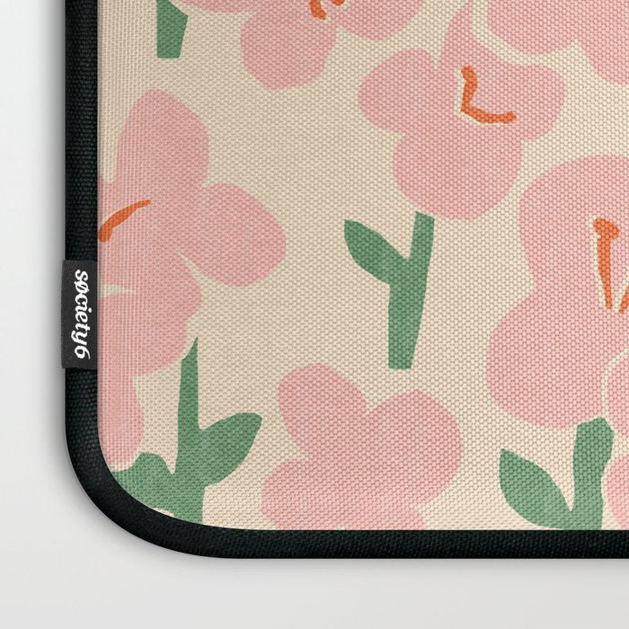 Pink Flowers Laptop Sleeve Gallery Image 3