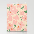Pink Flowers Stationery Card Gallery Image 2