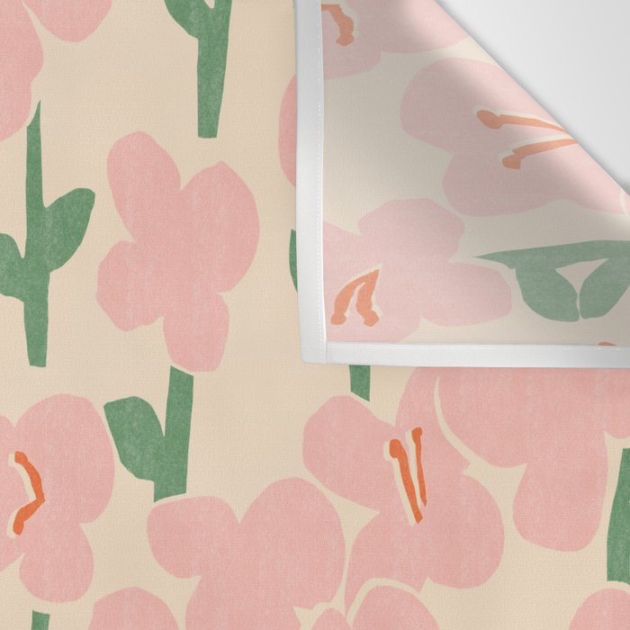 Pink Flowers Wall Tapestry Gallery Image 3