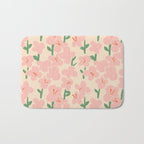 Pink Flowers Bath Mat Gallery Image 1