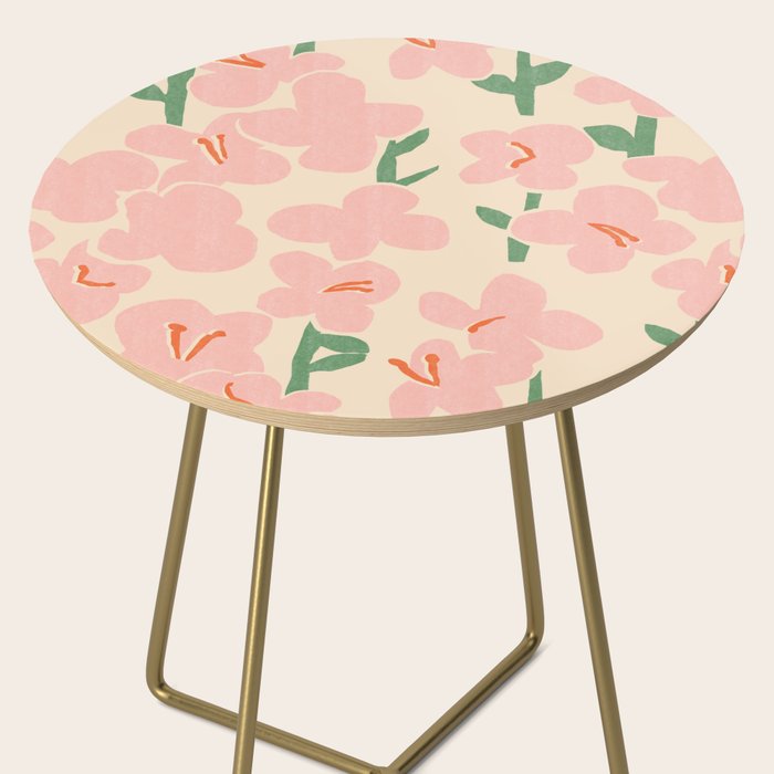 Pink Flowers Side Table Gallery Image 2