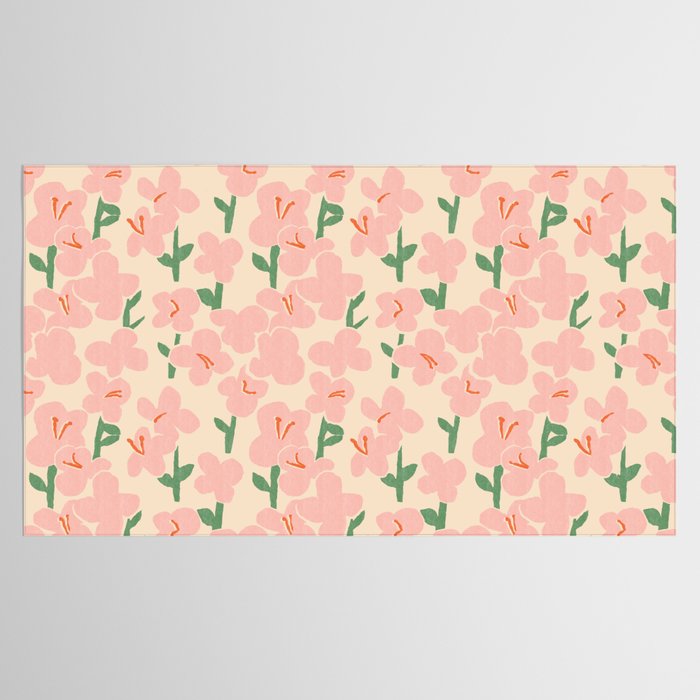 Pink Flowers Tablecloth Gallery Image 2