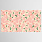 Pink Flowers Tablecloth Gallery Image 2