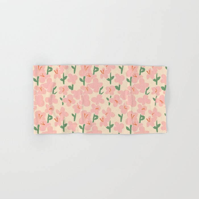 Pink Flowers Bath Towel Gallery Image 1