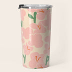 Pink Flowers Travel Mug Gallery Image 3