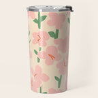 Pink Flowers Travel Mug Gallery Image 2