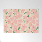 Pink Flowers Welcome Mat Gallery Image 1
