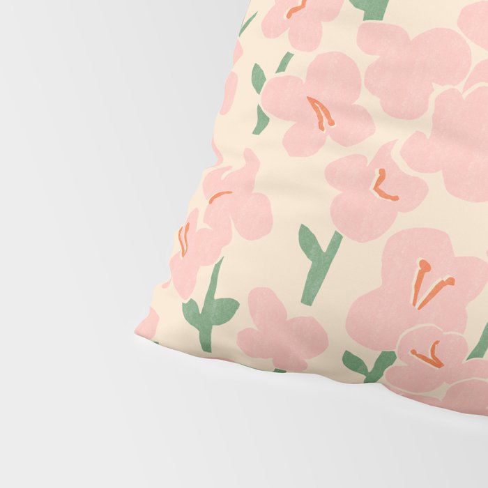 Pink Flowers Pillow Sham Gallery Image 4