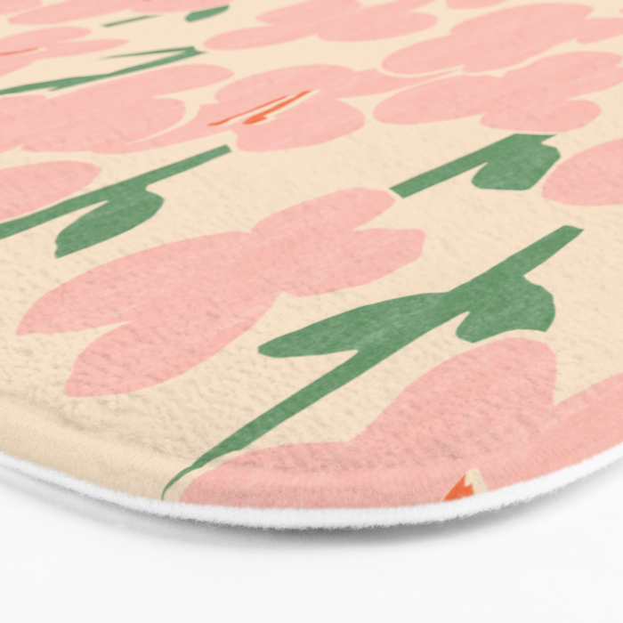 Pink Flowers Bath Mat Gallery Image 3