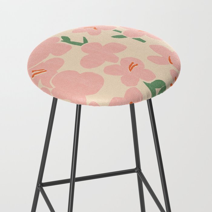 Pink Flowers Stool Gallery Image 2