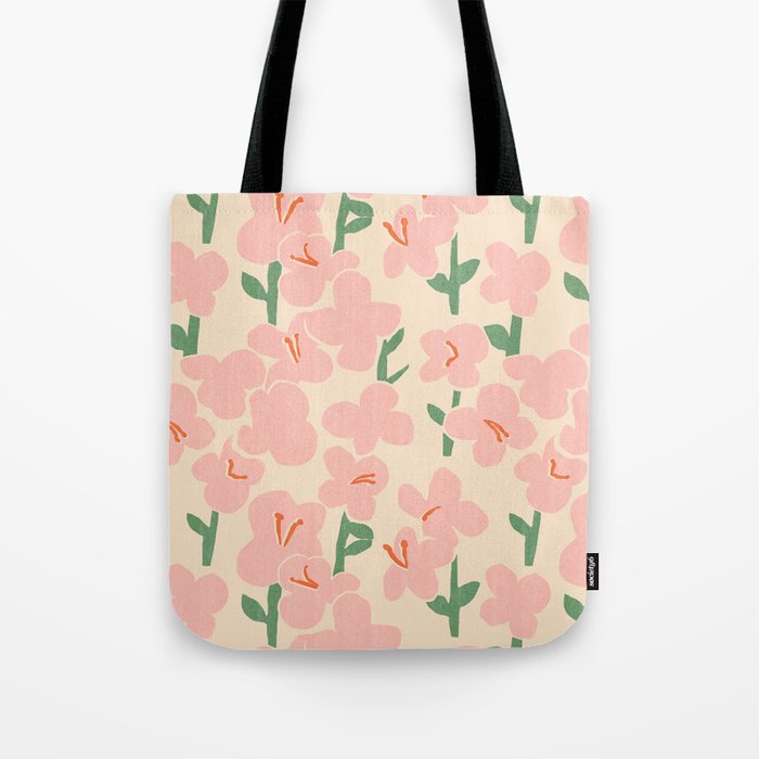 Pink Flowers Tote Bag Gallery Image 1