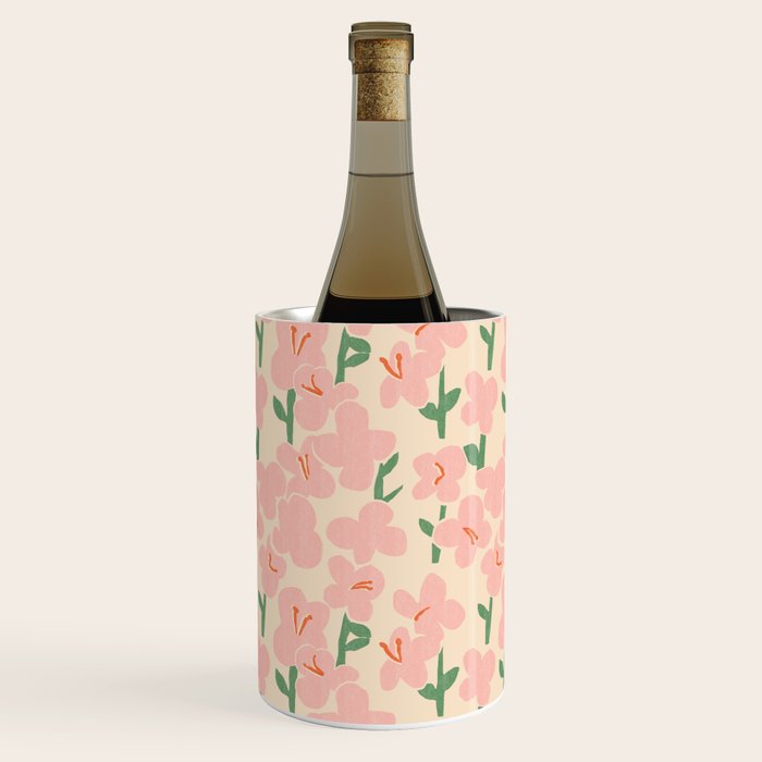 Pink Flowers Wine Chiller Gallery Image 1
