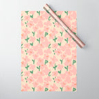 Pink Flowers Wrapping Paper Gallery Image 1