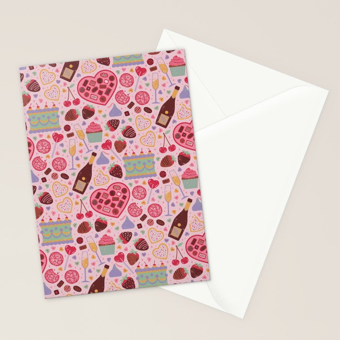 Candy Hearts Stationery Card Gallery Image 2