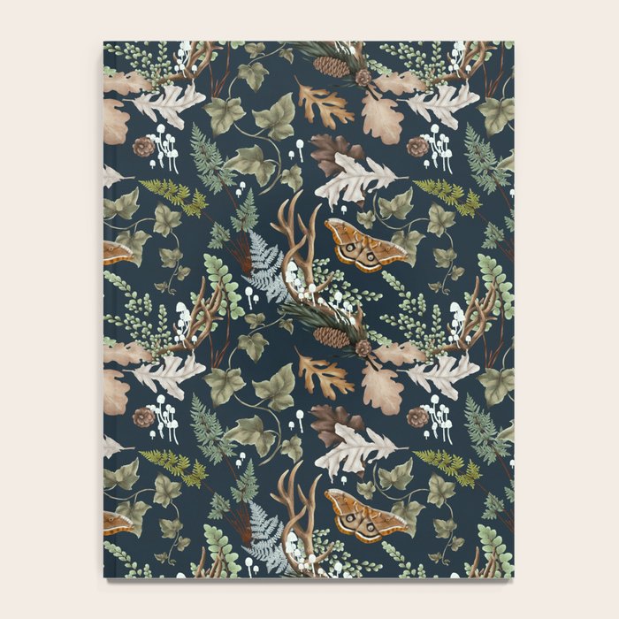 Bohemian leafy forest at night Notebook Gallery Image 4
