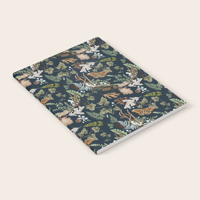 Bohemian leafy forest at night Notebook Gallery Image 2