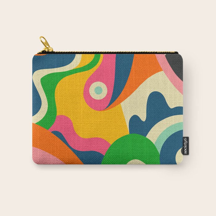 Colorful Mid Century Abstract  Carry All Pouch Gallery Image 1