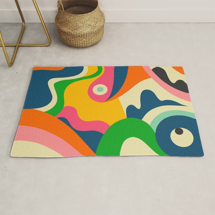 Colorful Mid Century Abstract  Rug Gallery Image 1