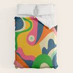 Colorful Mid Century Abstract  Duvet Cover Gallery Image 6