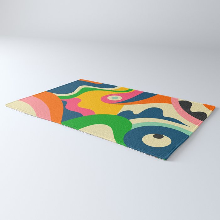 Colorful Mid Century Abstract  Rug Gallery Image 3