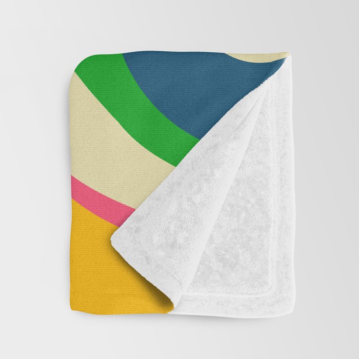 Colorful Mid Century Abstract  Throw Blanket Gallery Image 3