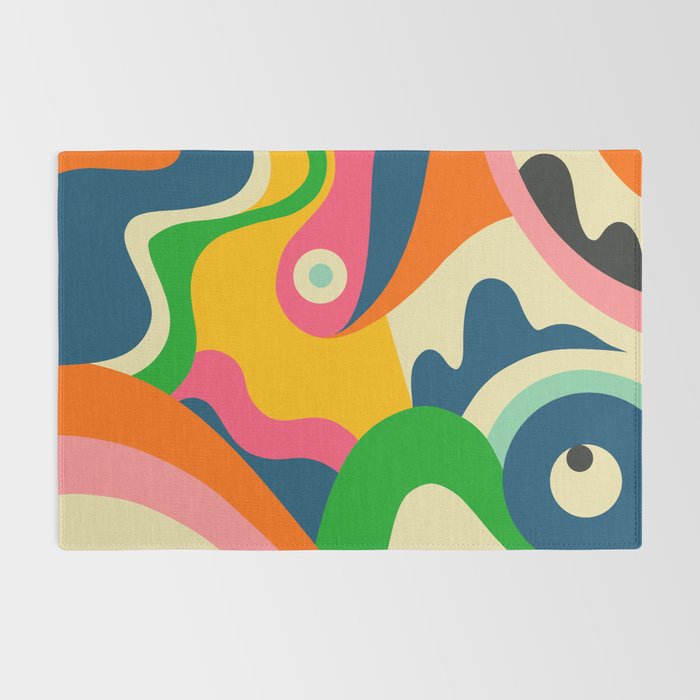 Colorful Mid Century Abstract  Rug Gallery Image 2