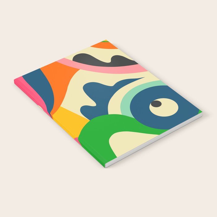 Colorful Mid Century Abstract  Notebook Gallery Image 1